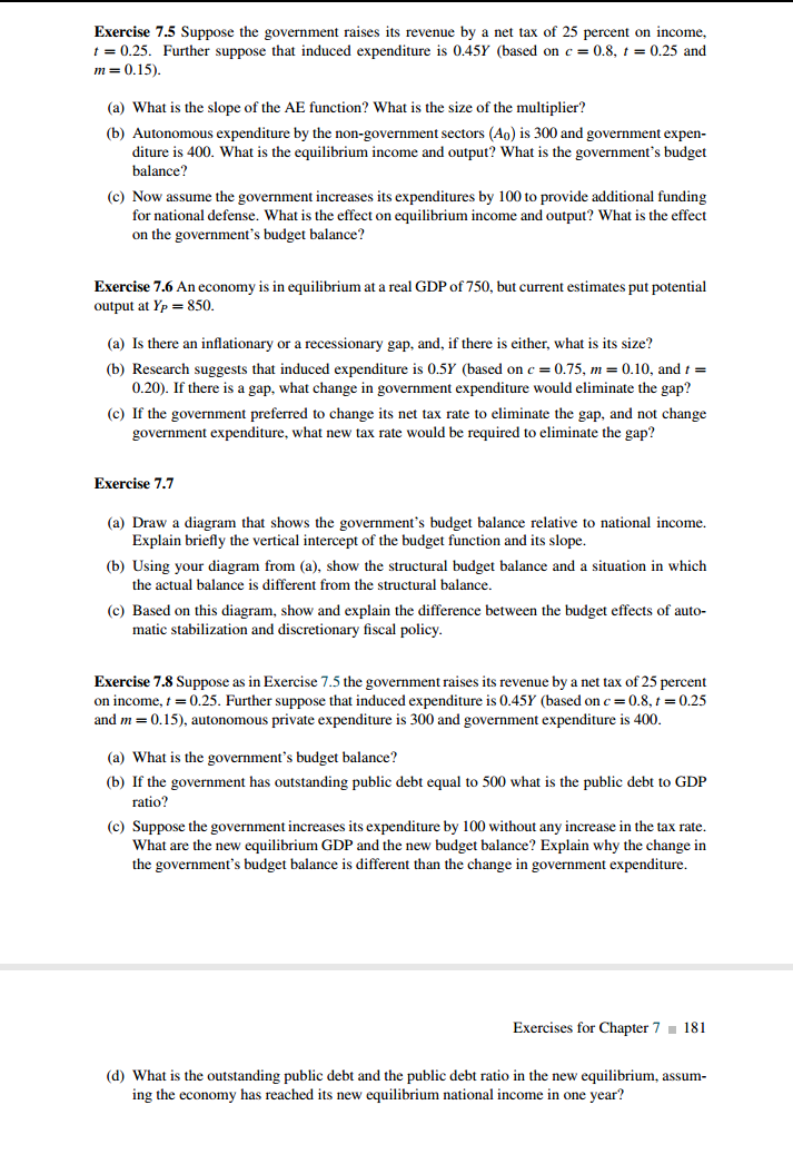 GDP is $2,000, consumption expenditure is $1,700, government expenditure is $50, and