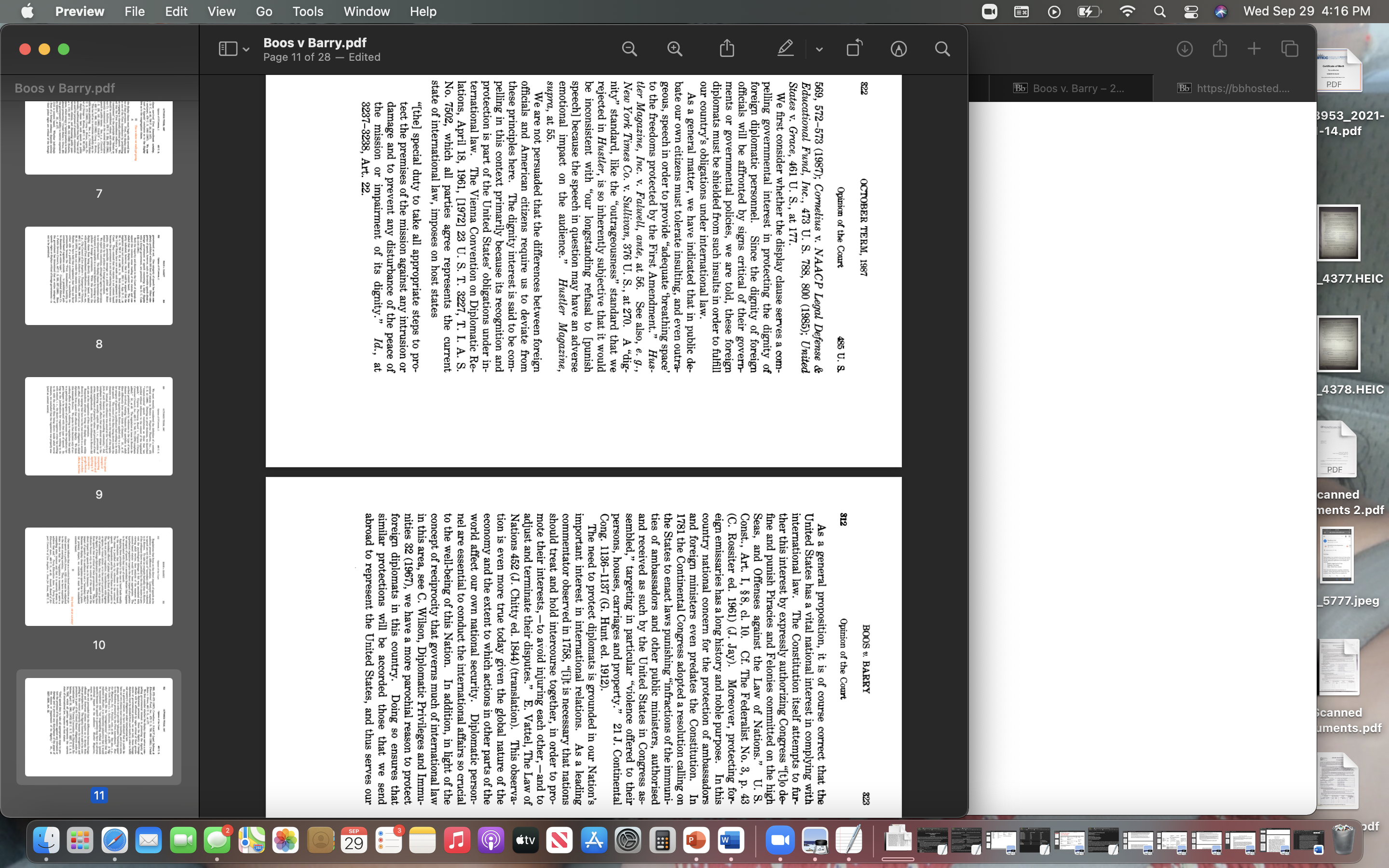 which banned displaying signs critical of foreign governments within 500 feet of