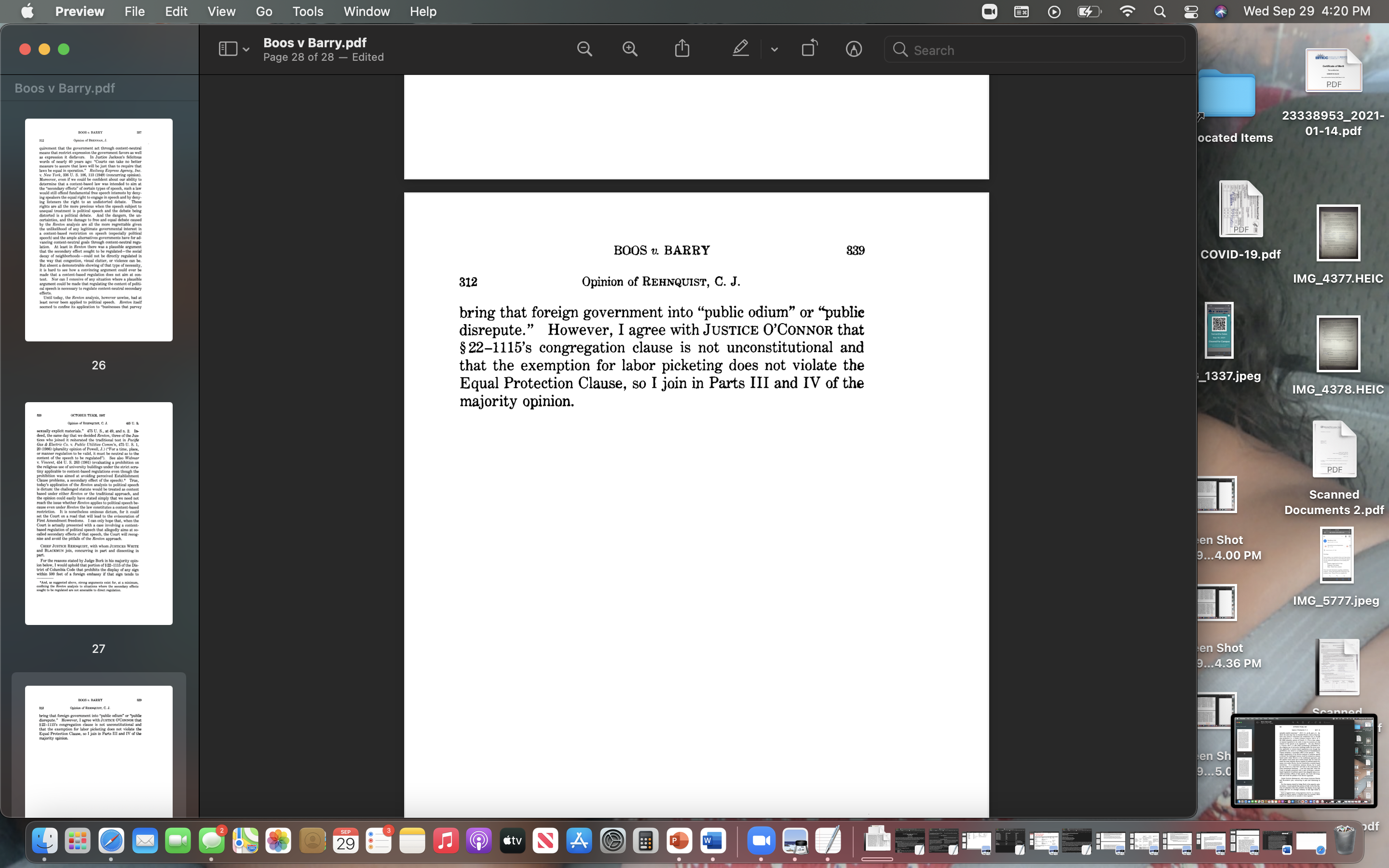 "congregation clause" (you can skip parts 2 and 3 of Justice O'Connor's