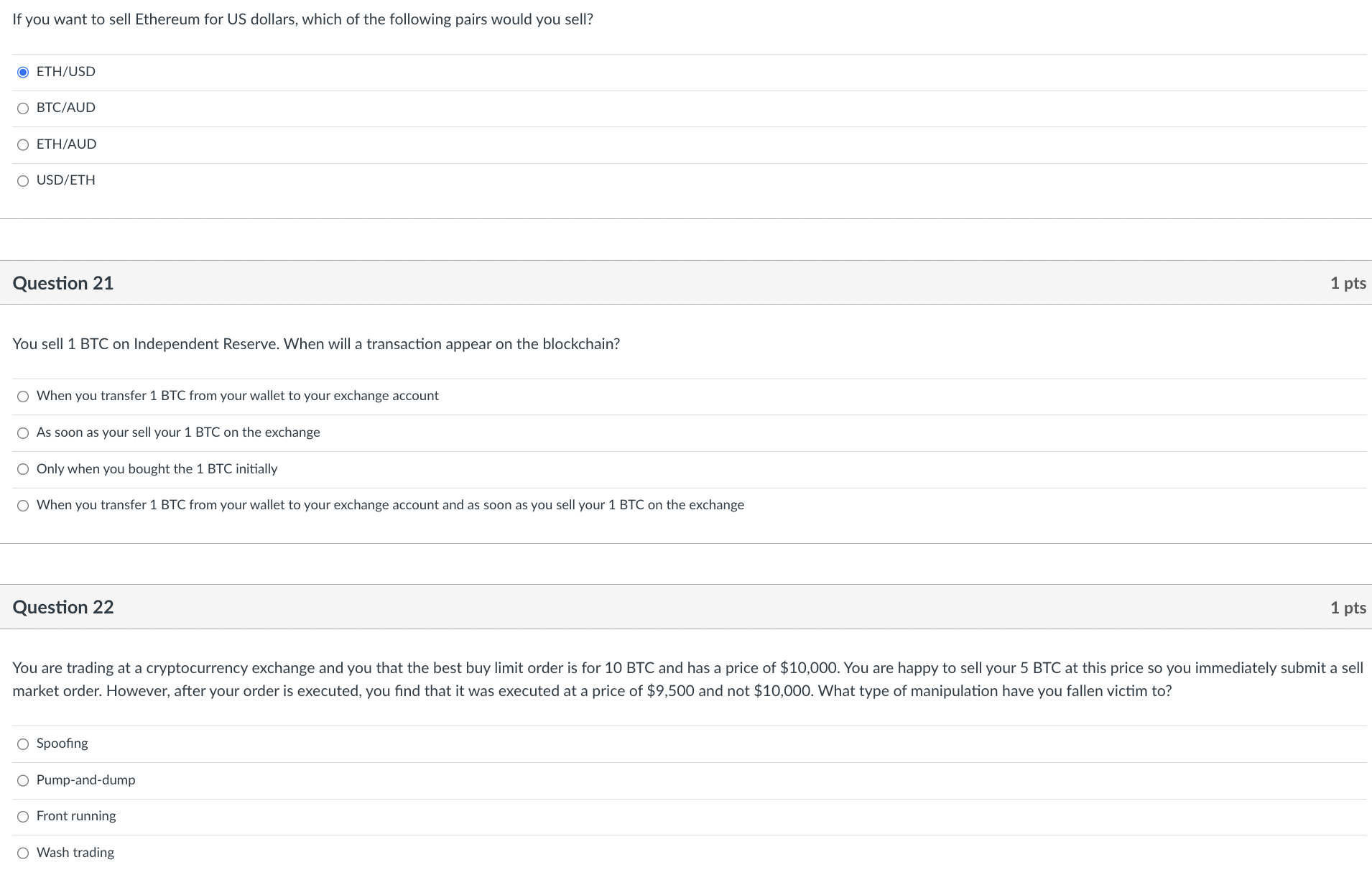 stopped from evolving O Previously recorded items can be changed Question 3
