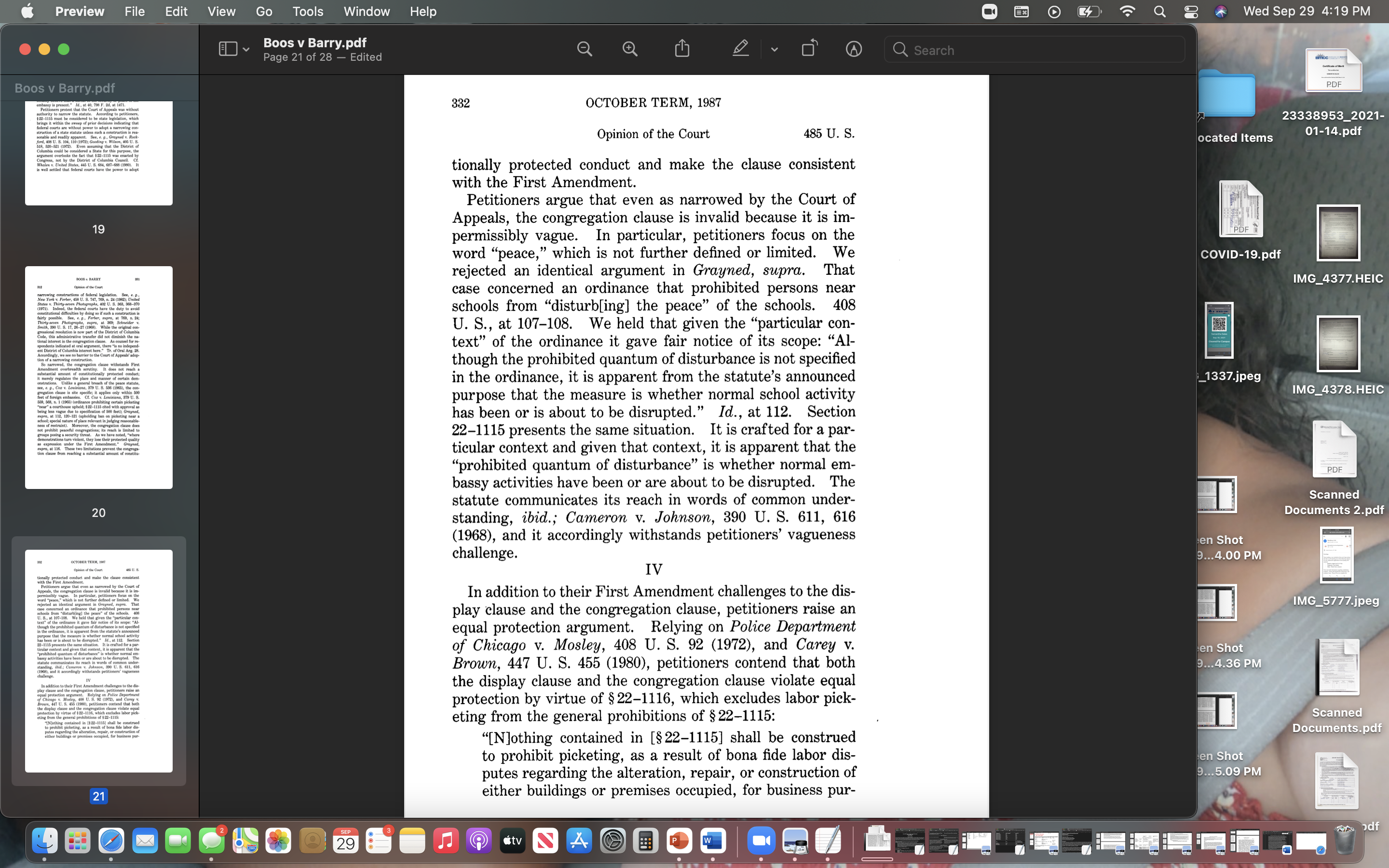 O'Connor offer for this ruling? Reading # 1 Okay, here we go.