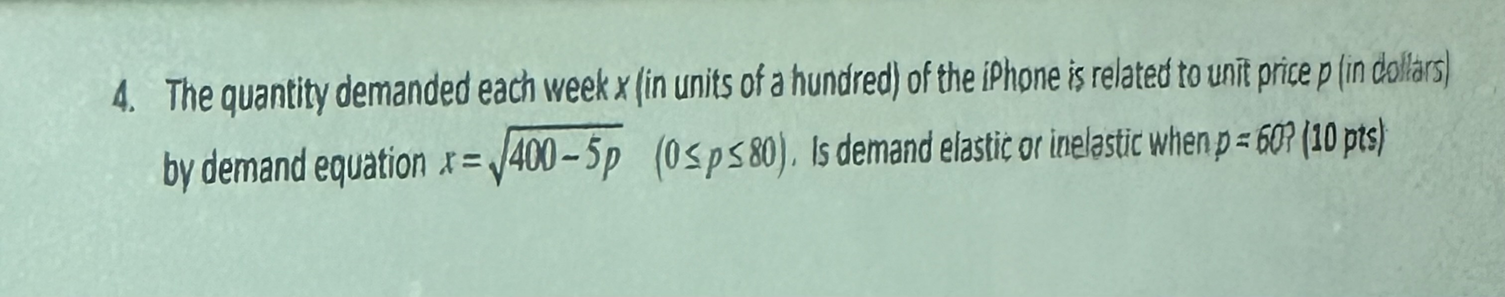  Business Calculus. No explanation on steps needed. Jus work out the