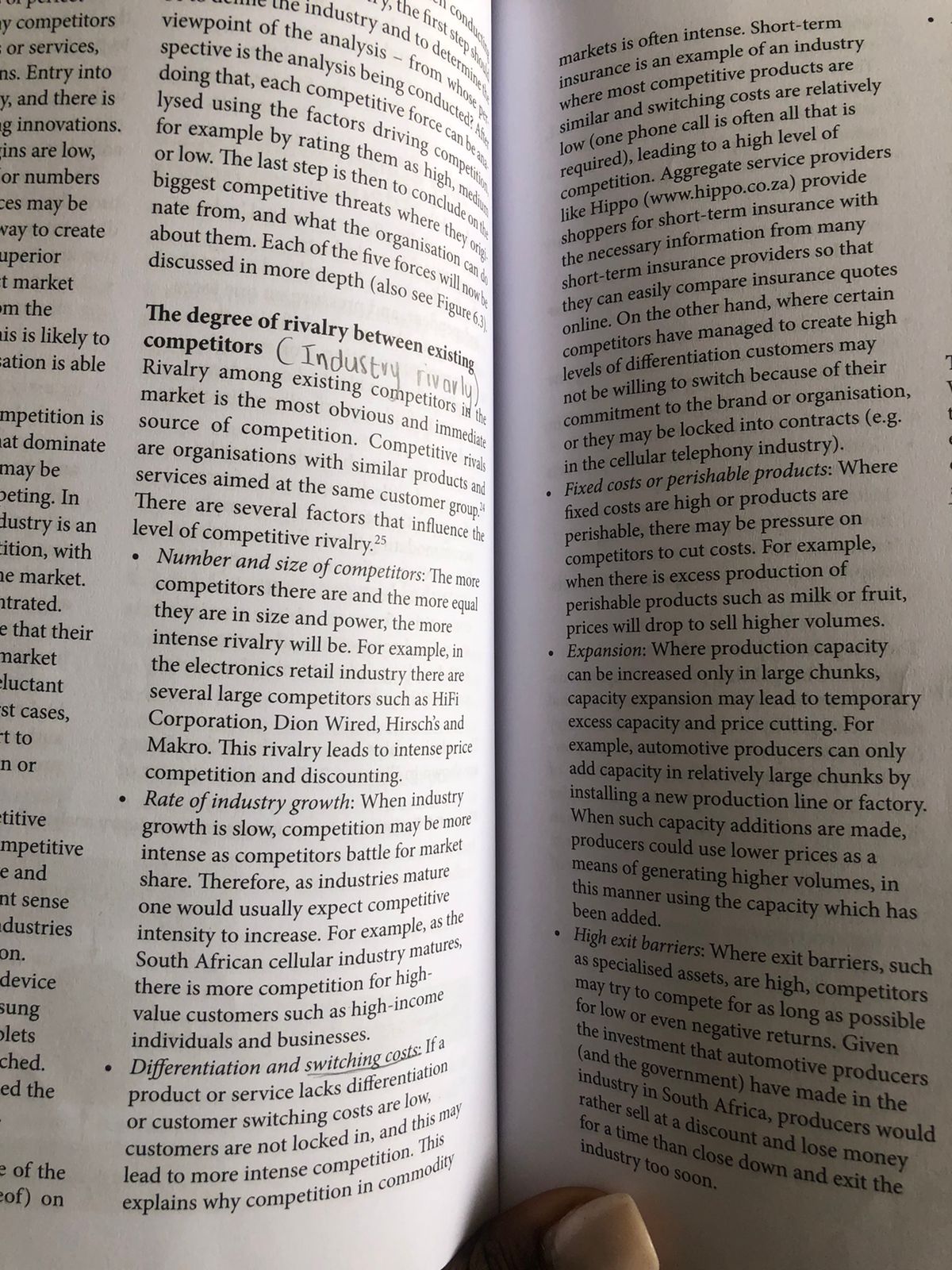 contrary, intense competition in an industry is neither coincidence nor bad luck