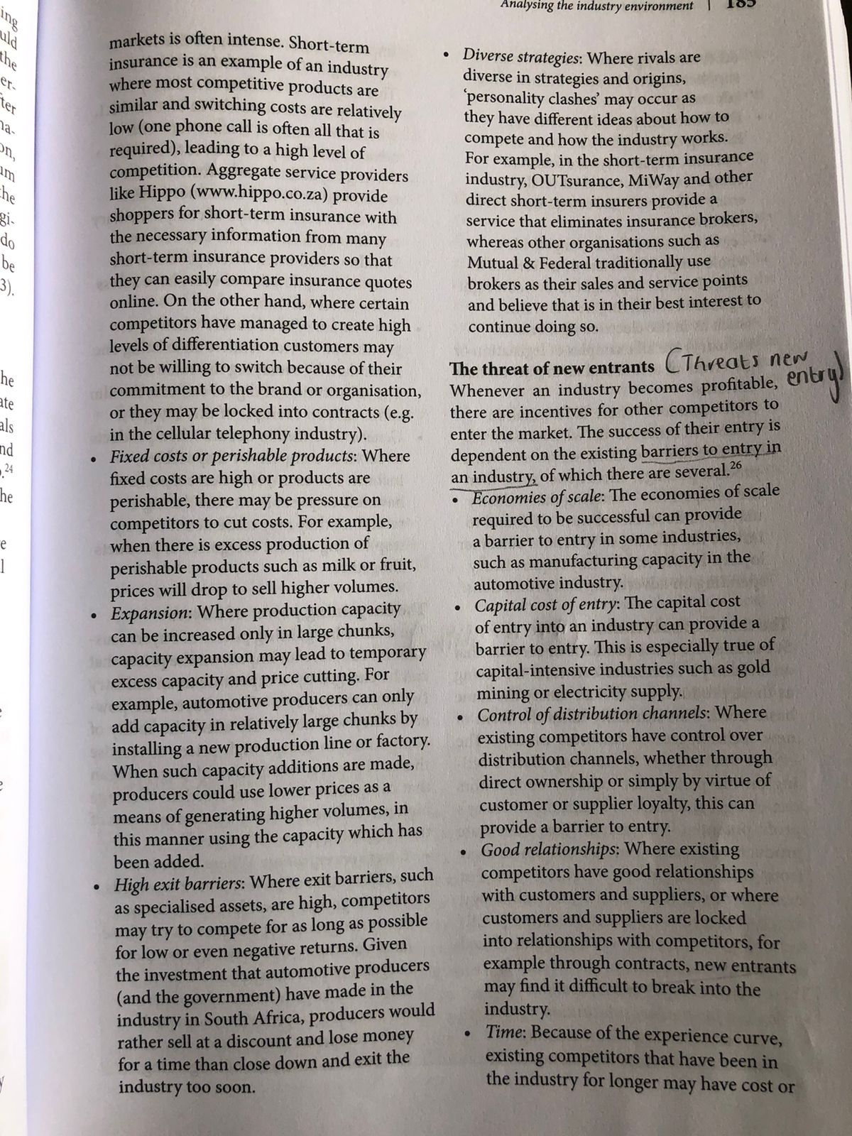 - moreover, in the fight for market share, competition is generally not