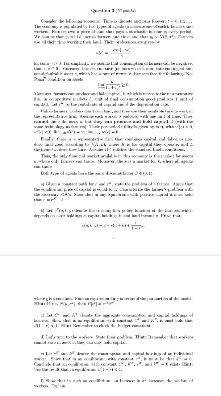 inflation target, which is stochastic and follows an AR(1) process it =