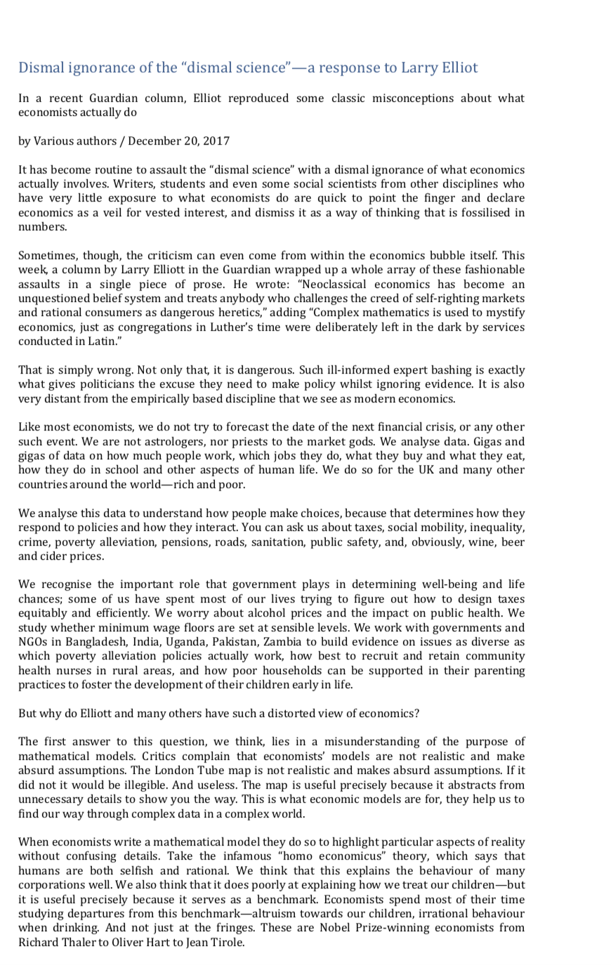 Simon Wren-Lewis blogged about the subject at mainly macro. All three articles