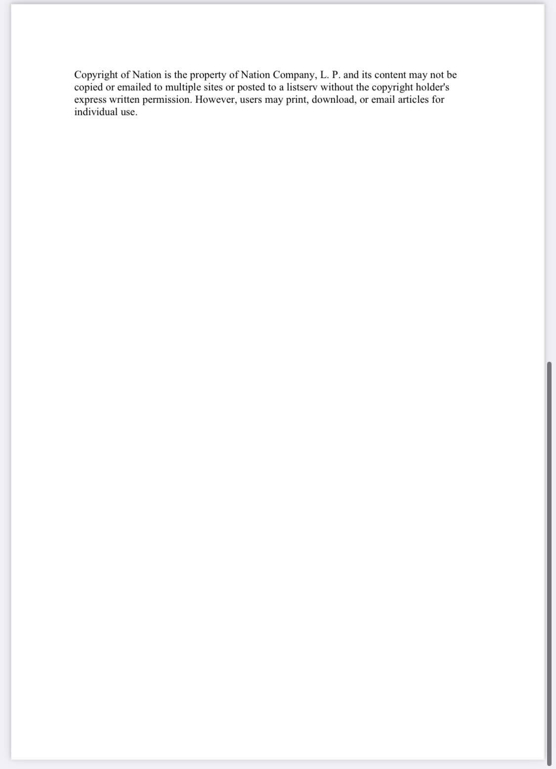  Copyright of Nation is the property of Nation Company, L. P.