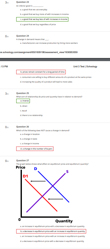 Question 5 Which graph best explains the effect on a normal good