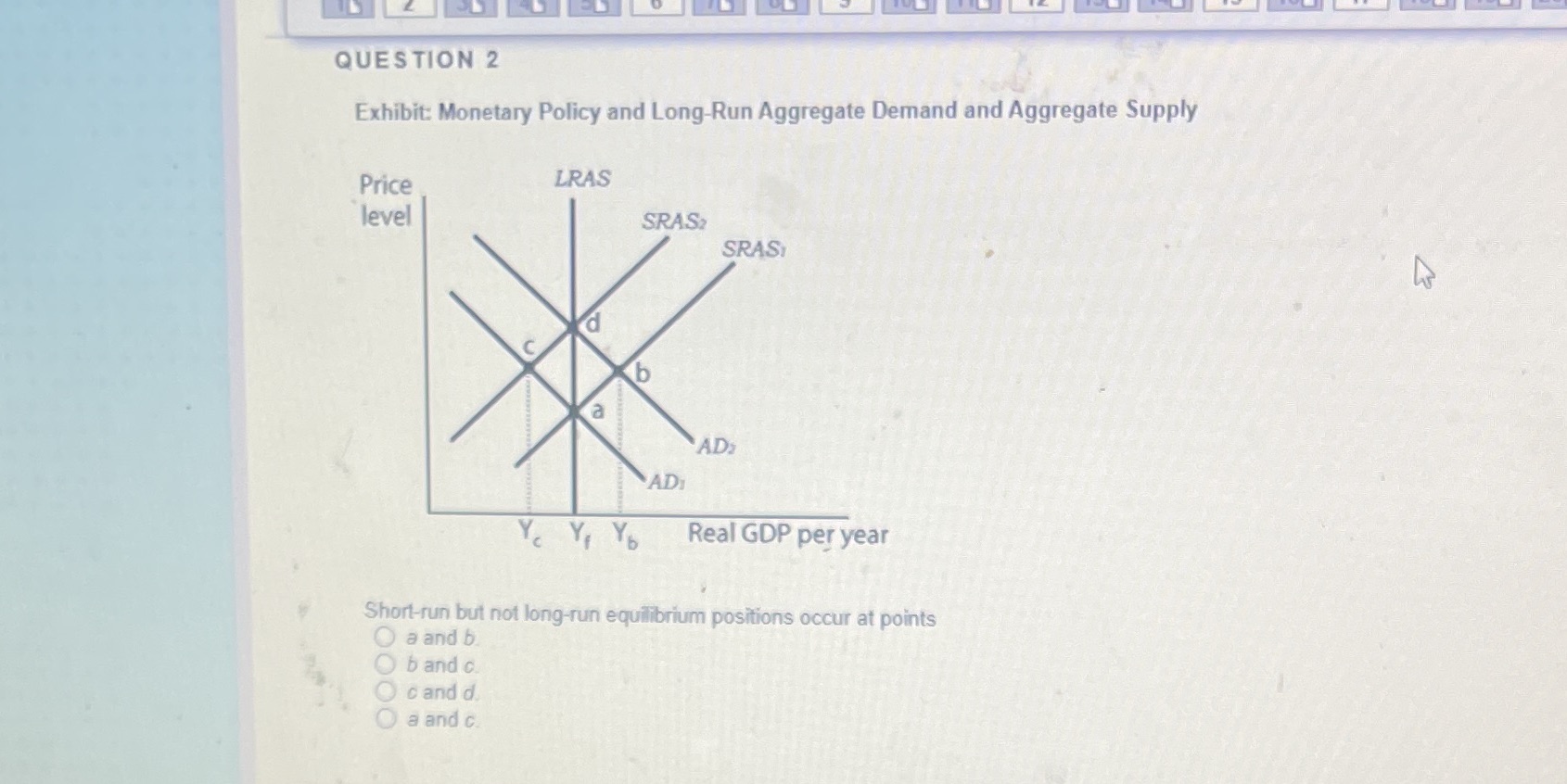  QUESTION 2 Exhibit: Monetary Policy and Long-Run Aggregate Demand and Aggregate