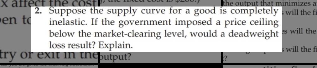 the supply curve for a good is completely | will the fi