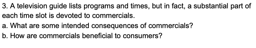  3. A television guide lists programs and times, but in fact,