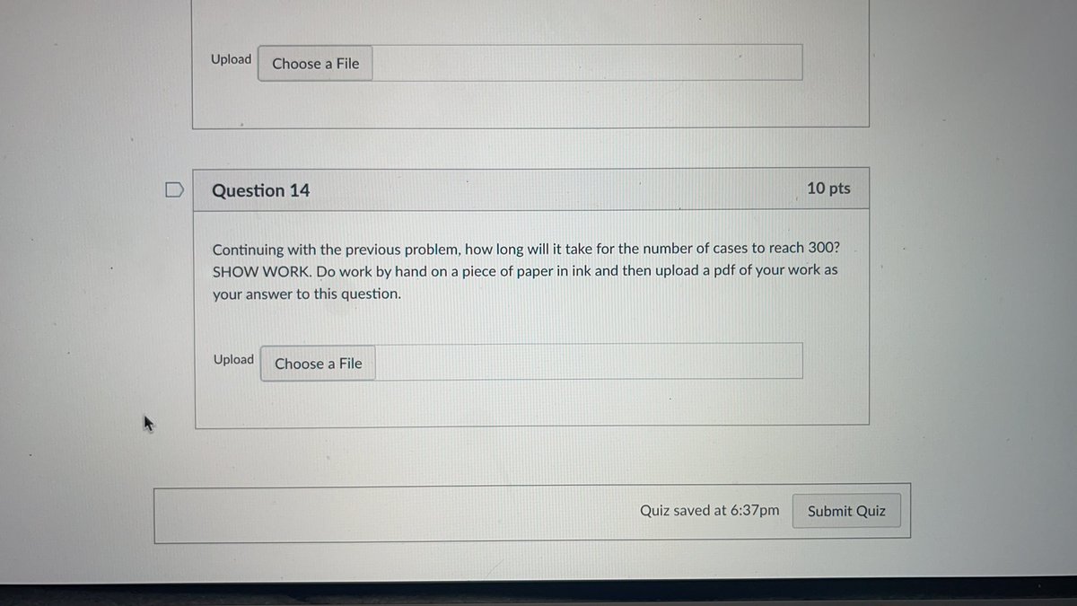  Upload Choose a File D Question 14 10 pts Continuing with