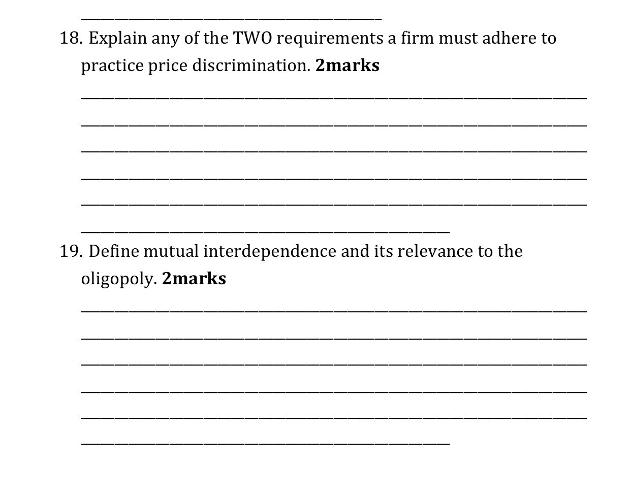 Production possibilities data: Use the information provided in the schedule below to