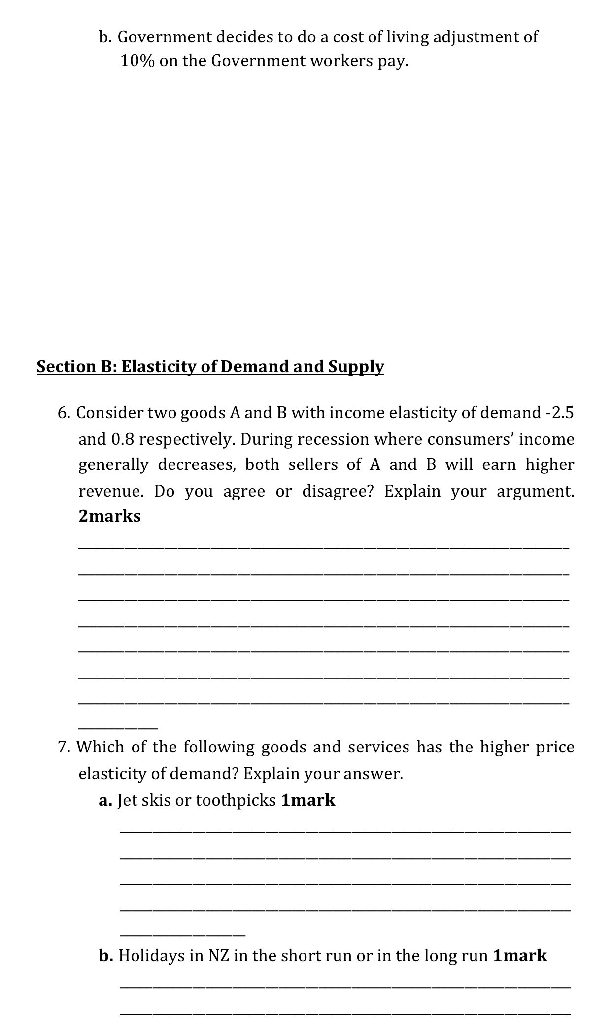 . What happens if we produce 140 units of consumer goods and