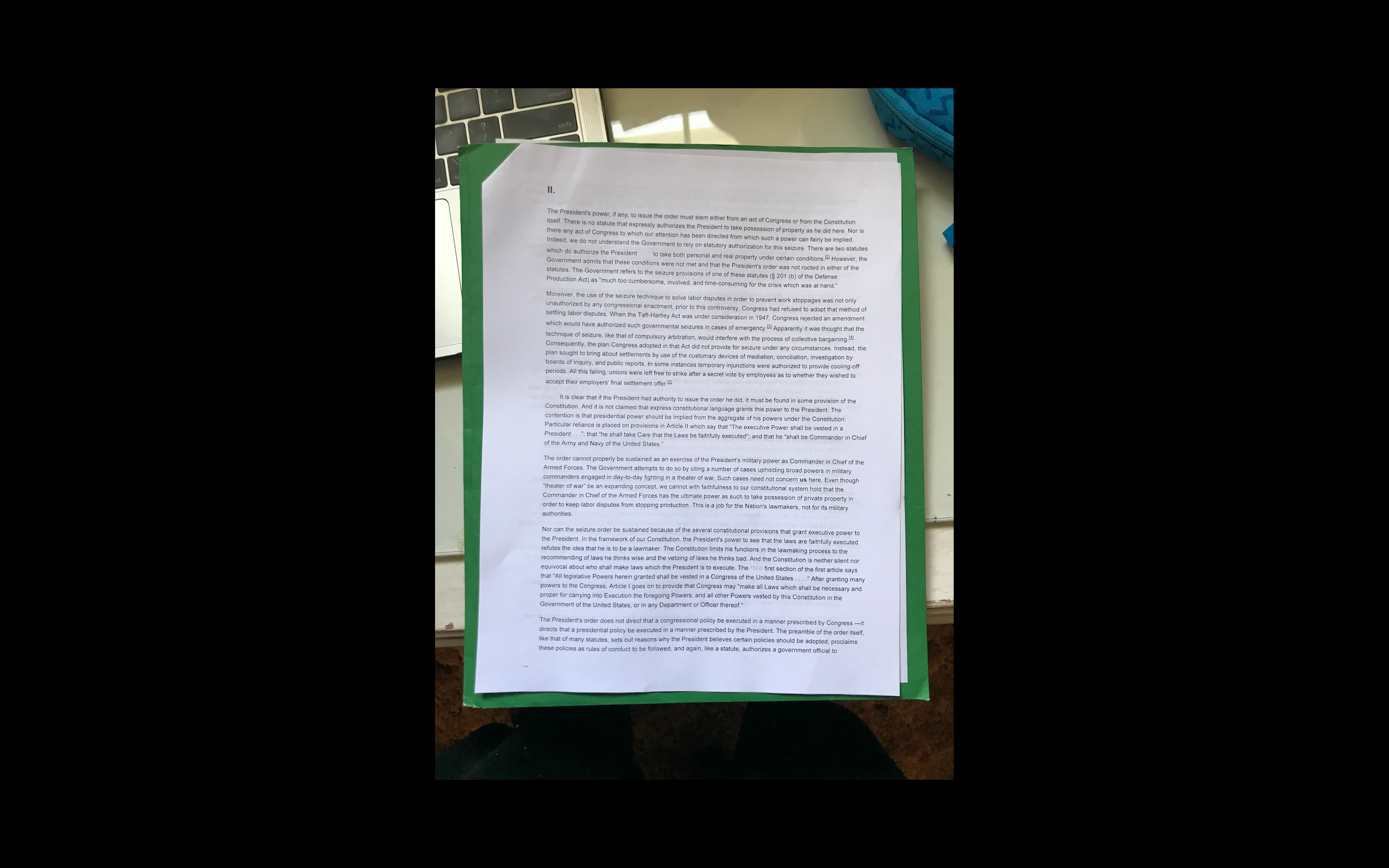 "yes" or "no."4. Holding: A statement of the Court's ruling and whether