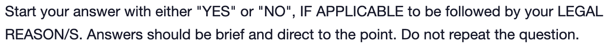Start your answer with either "YES" or "NO", IF APPLICABLE to
