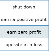 firm shuts down, it must incur its fixed costs (FC) in the