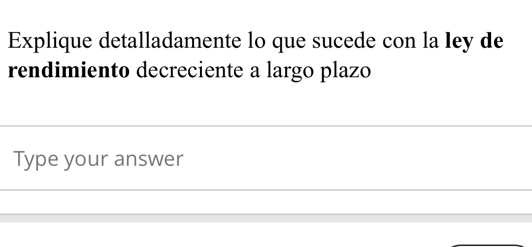 largo plazo Type your answer