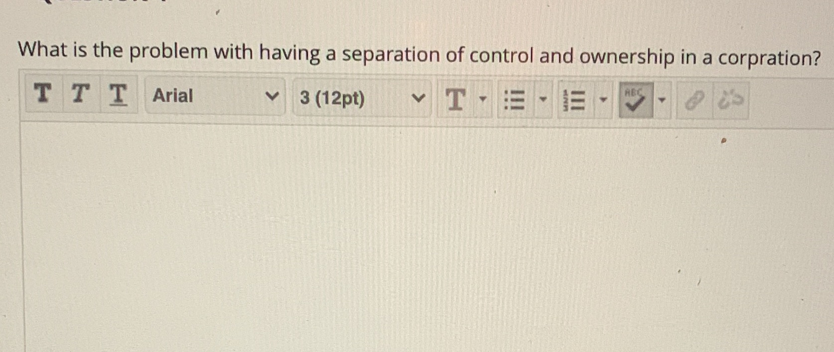 and ownership in a corpration? TTT Arial v 3 (12pt) E