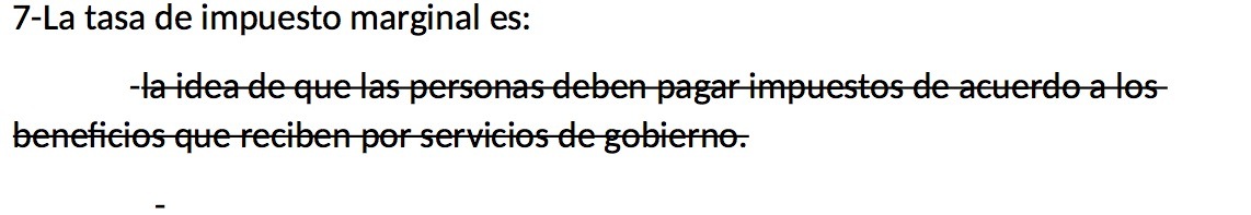 7-La tasa de impuesto marginal es: