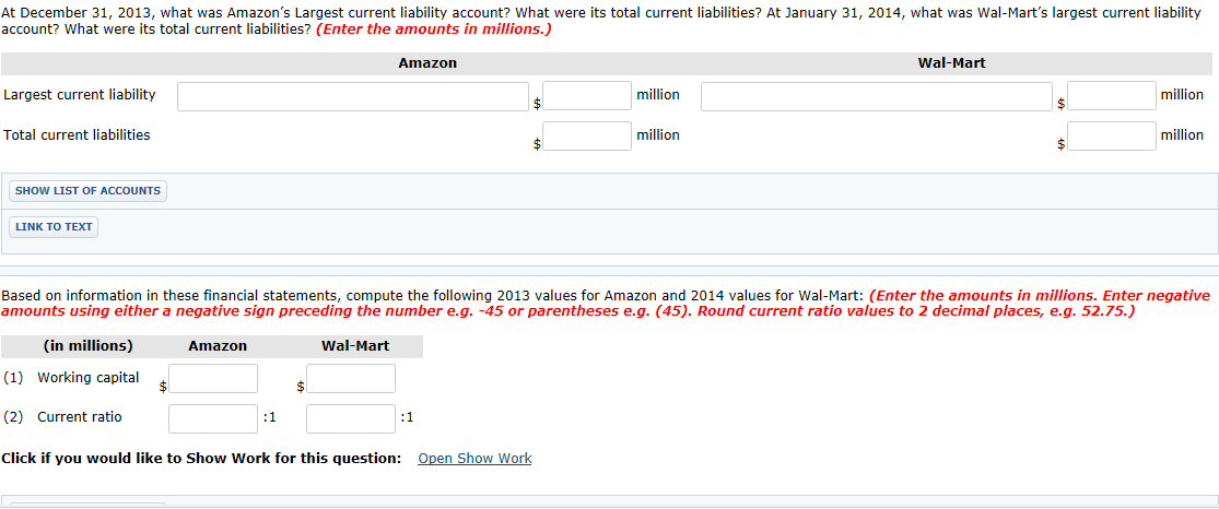 At December 31, 2013, what was Amazon's Largest current liability account? What