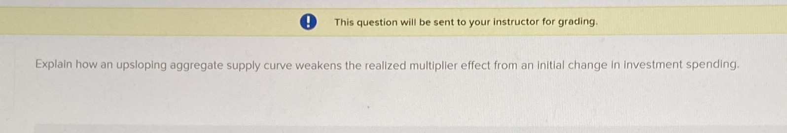 This question will be sent to your instructor for grading. Explain