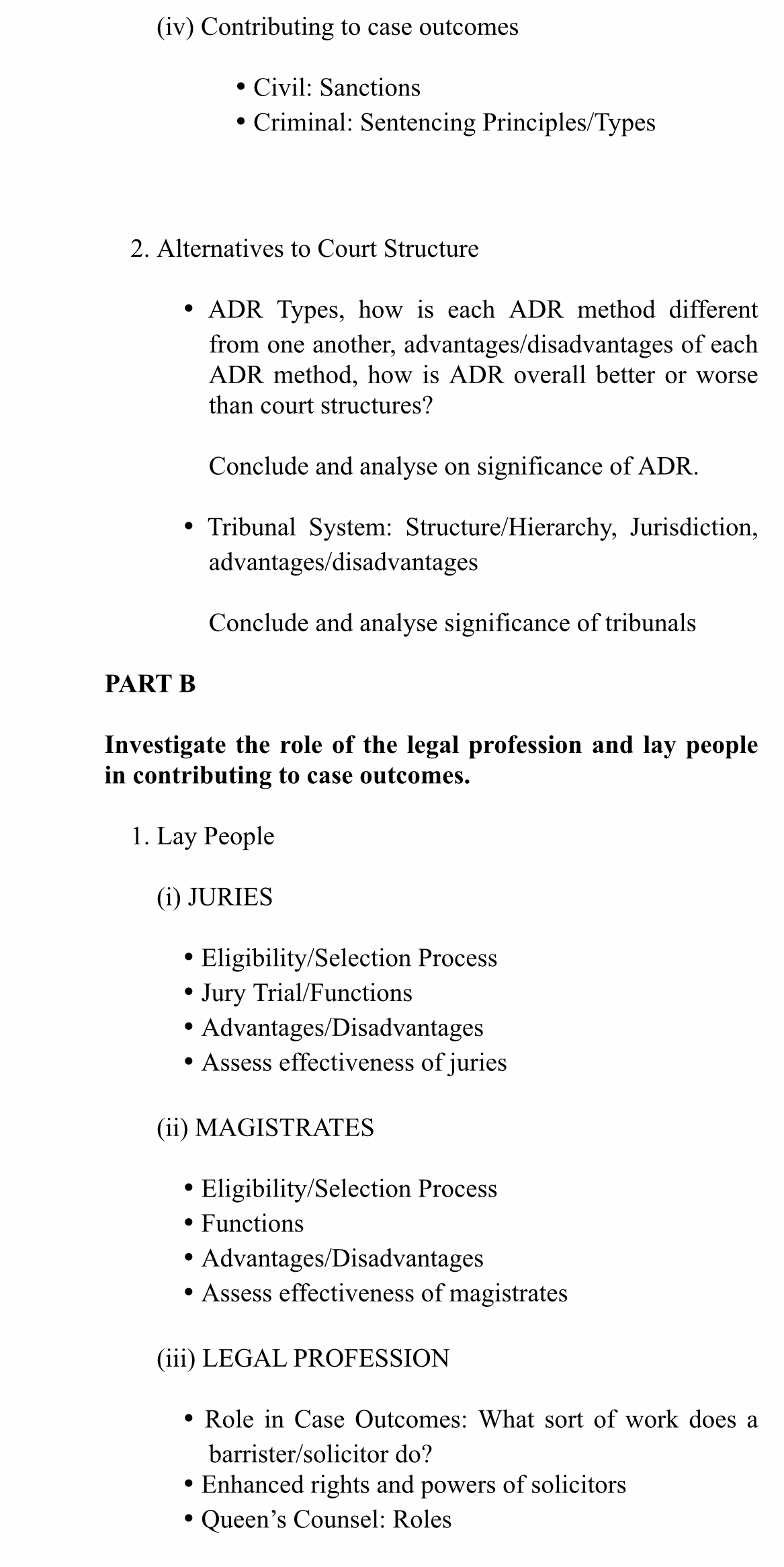 court structures? Conclude and analyse on significance of ADR. . Tribunal System: