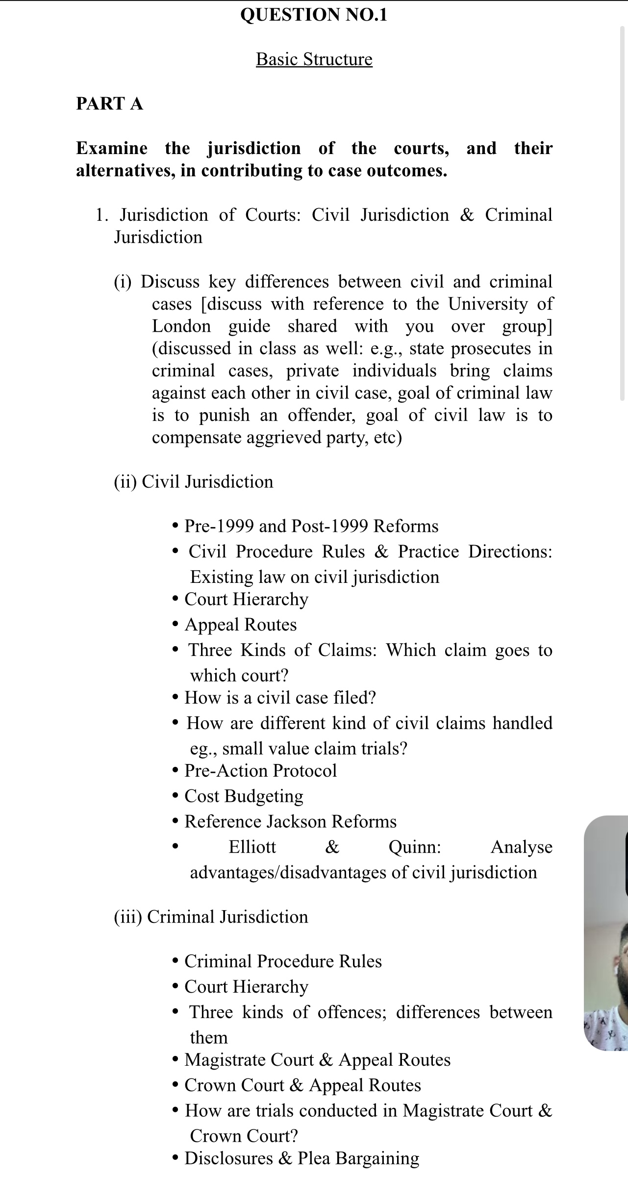 case outcomes. 1. Lay People (i) JURIES . Eligibility/Selection Process . Jury