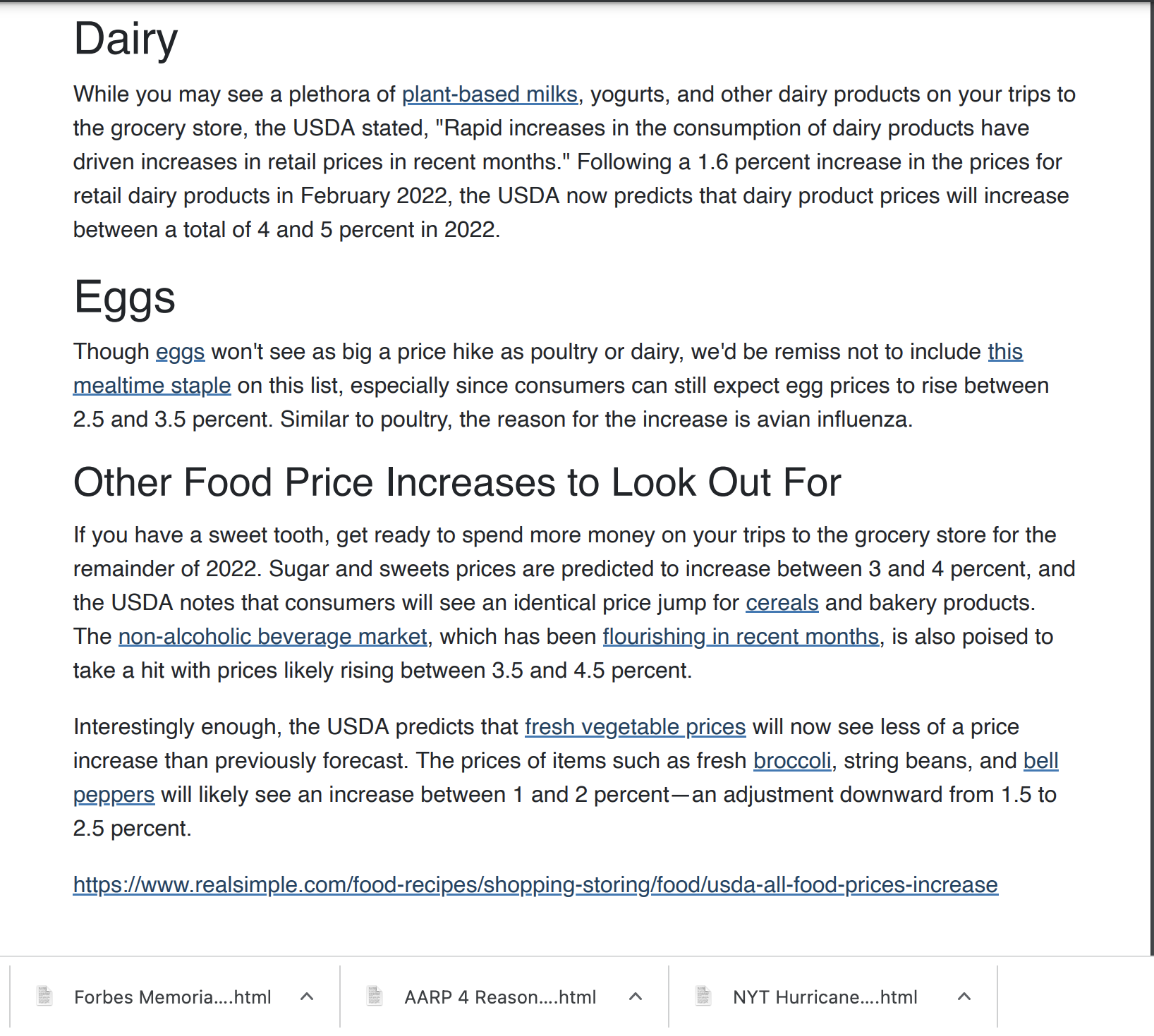 are causing the shifts in the demand or supply as listed on