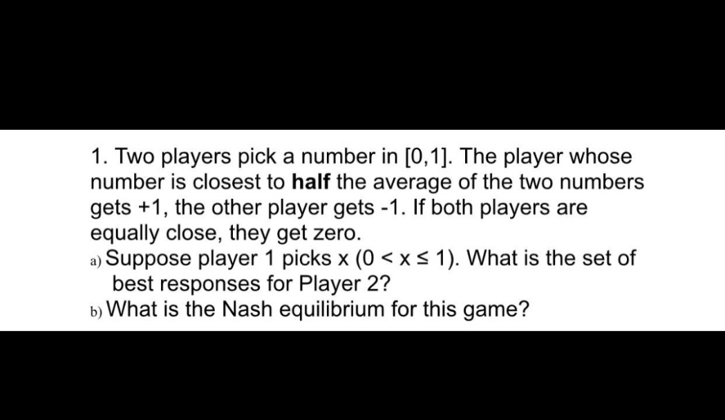 The player whose number is closest to half the average of the