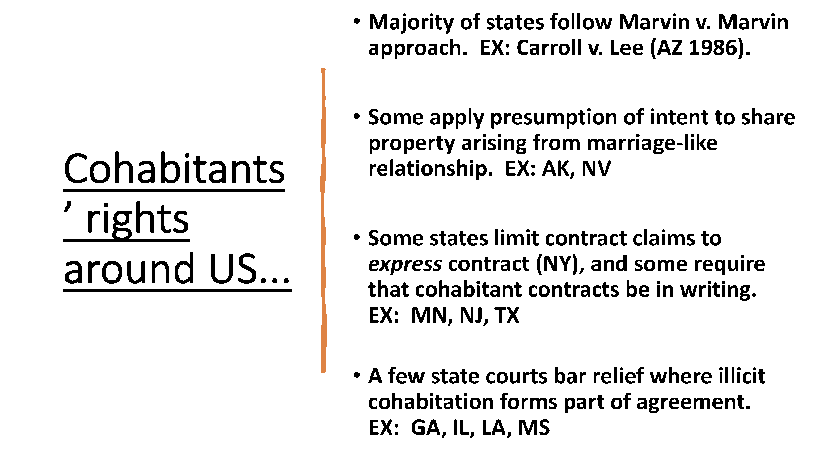 majority of marriages . Cohabitation widely accepted but most people Who is