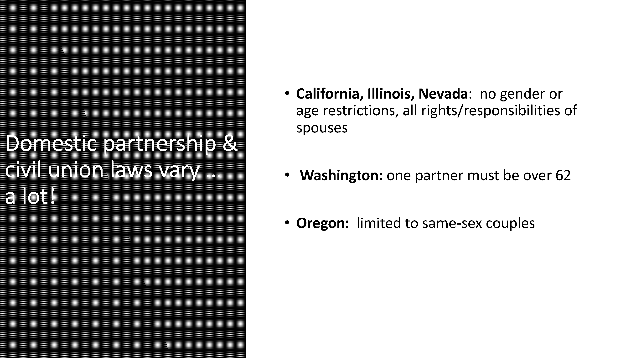 APPROACH?. Majority of states follow Marvin v. Marvin approach. EX: Carroll v.
