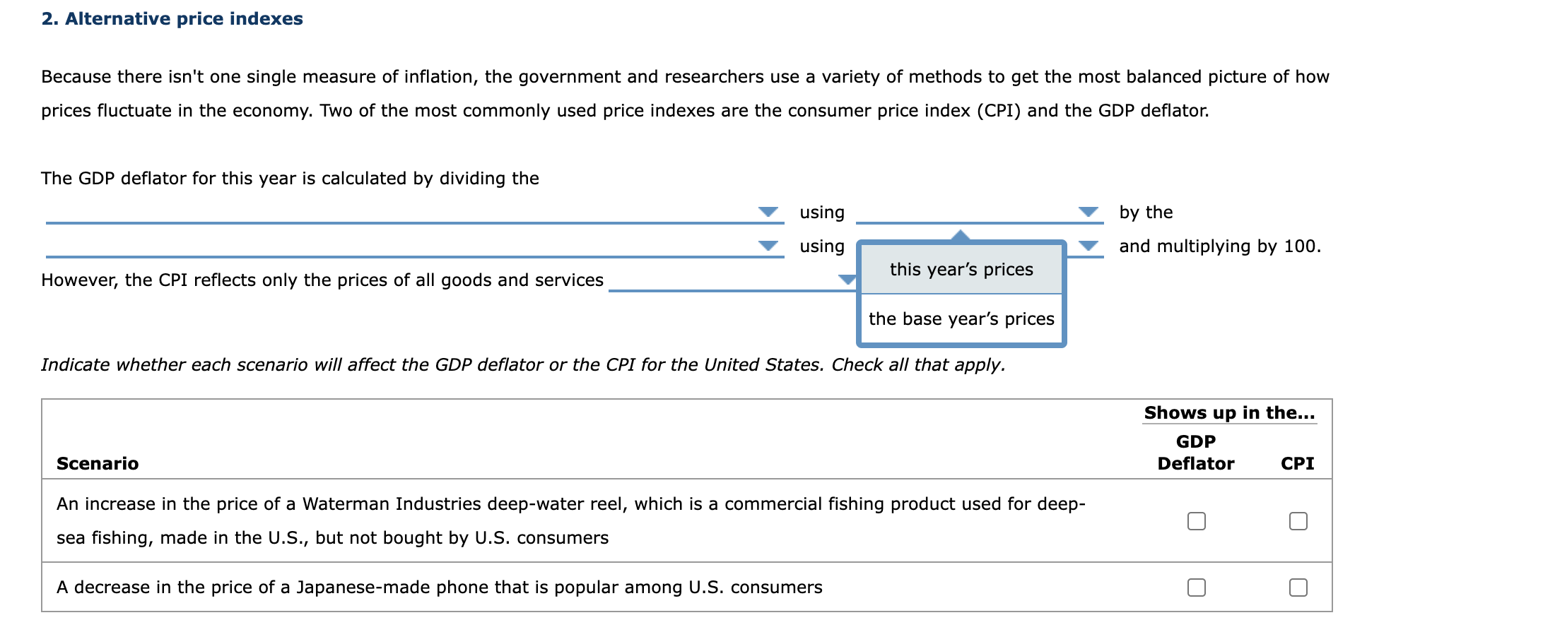 the goods in 2017, 2018, and 2019. The cost of each item