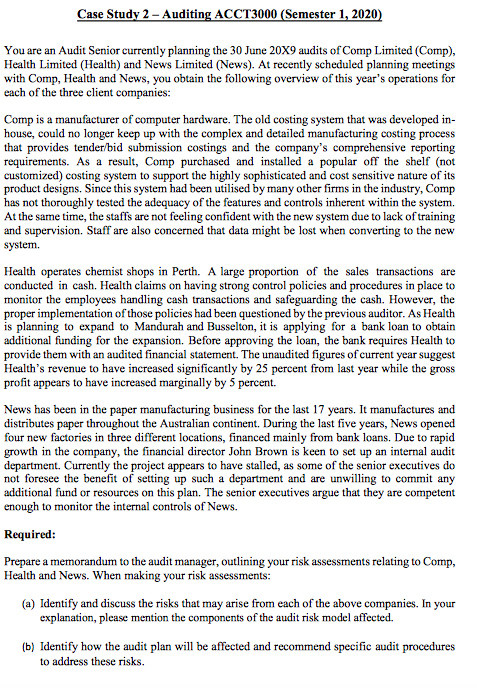  This assignment is about using ASA standard & Auditing, Assurance and