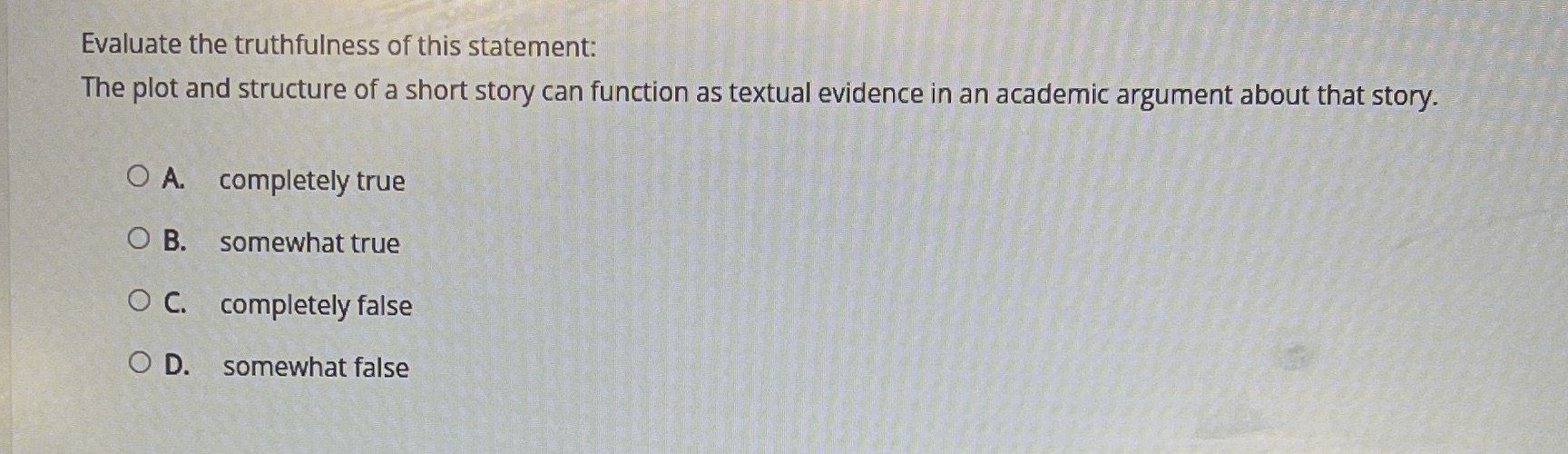 a short story can function as textual evidence in an academic argument
