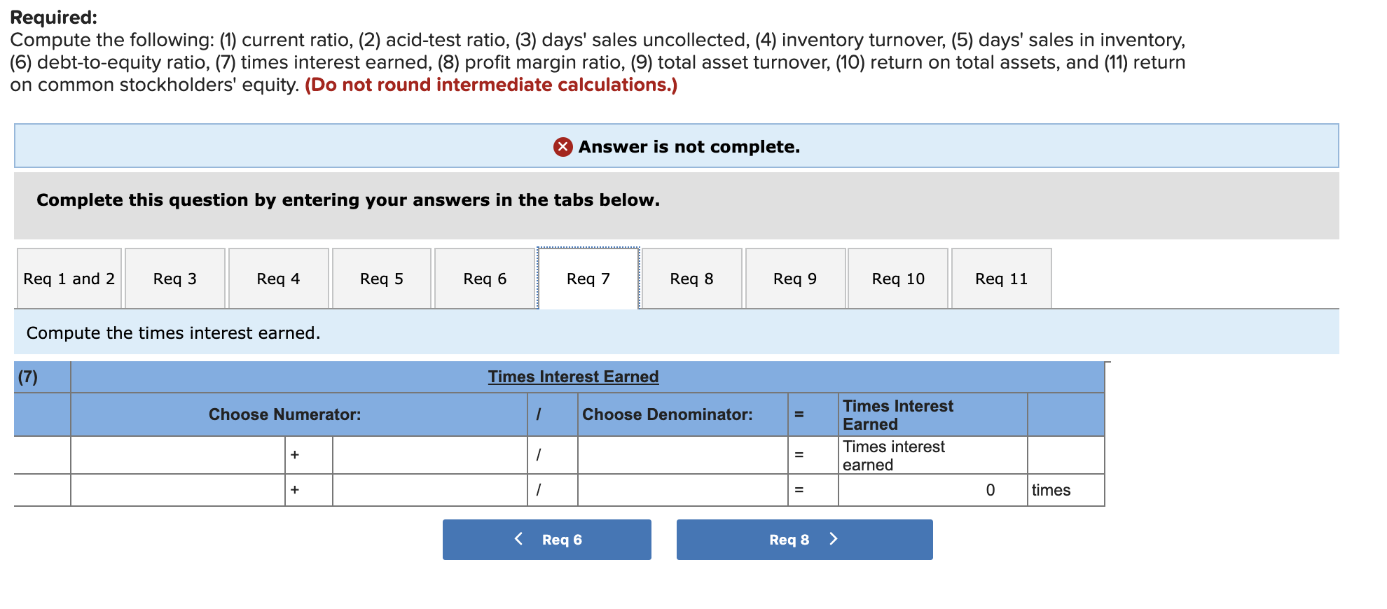 (10) return on total assets, and (11) return on common stockholders' equity.