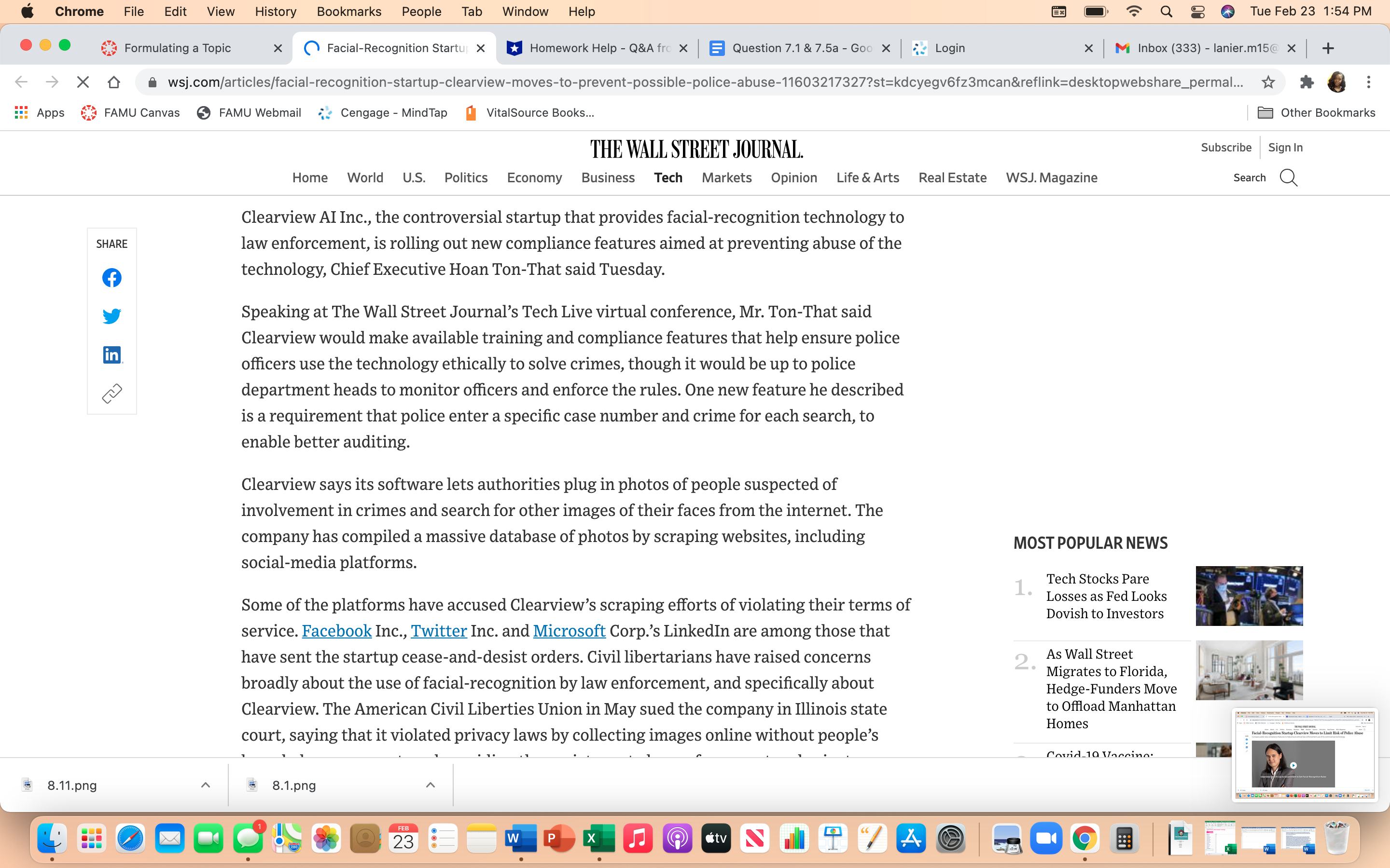 9 8 Tue Feb 23 1:54 PM . .. Formulating a Topic