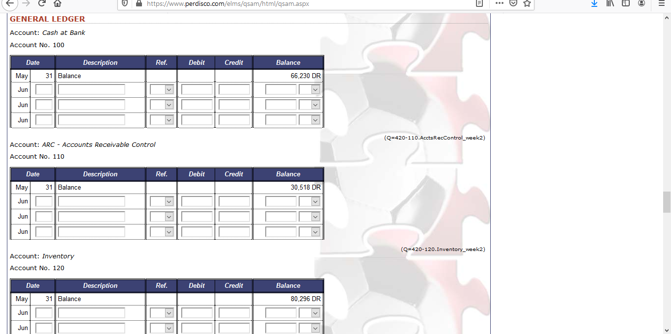 journal should be recorded in the general journal. Completed: 9% (approximately) 2)