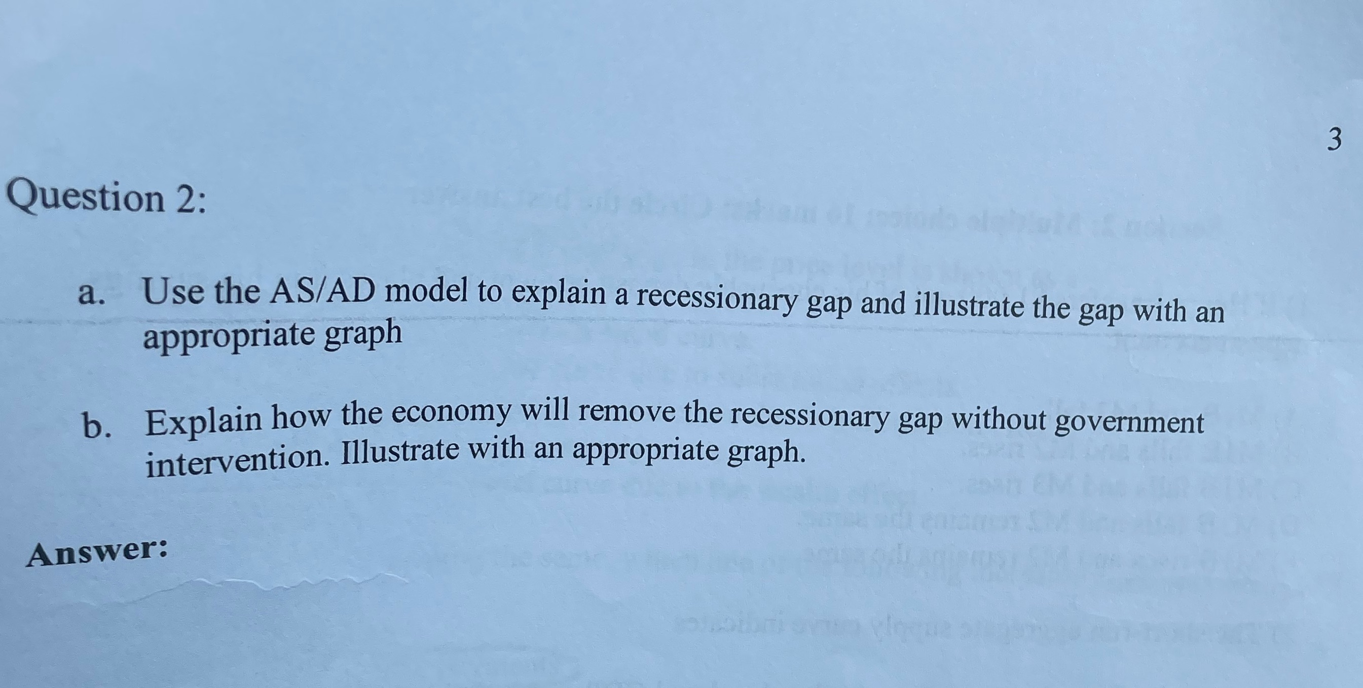 gap and illustrate the gap with an appropriate graph b. Explain how