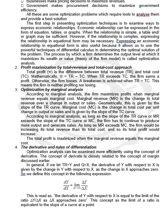 function. The market is filled with optimization problems. Some of the real-world