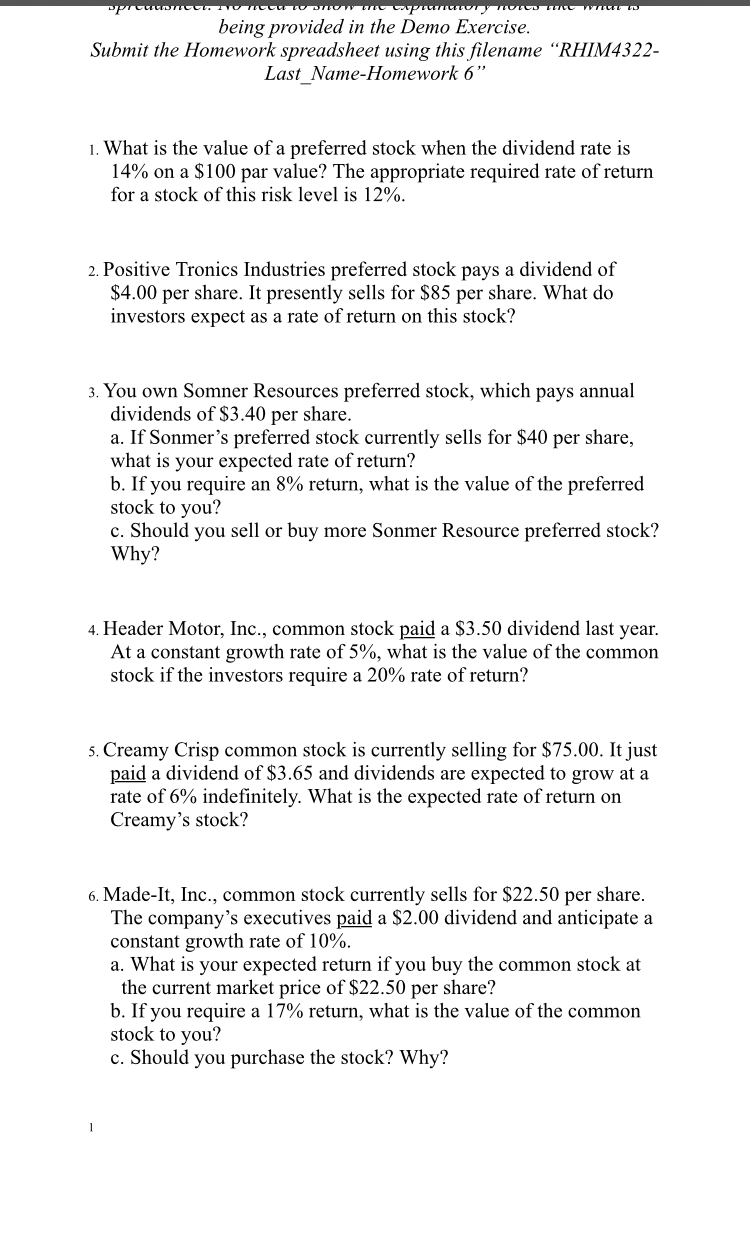 The stock is selling at $65 on the market, what is the