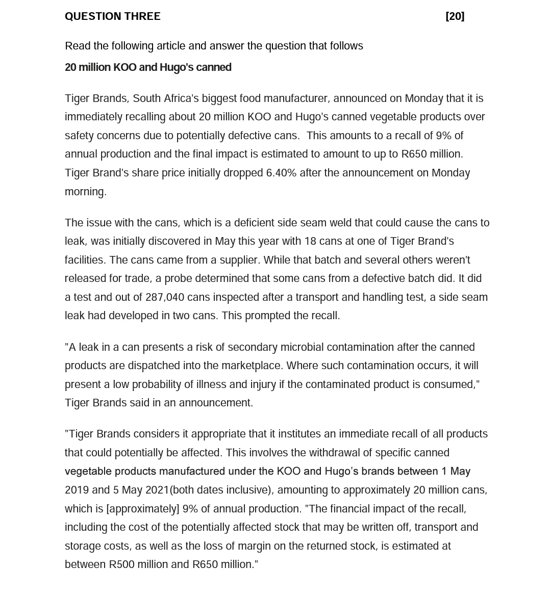 of October - 10 in a single day - Africa's number one