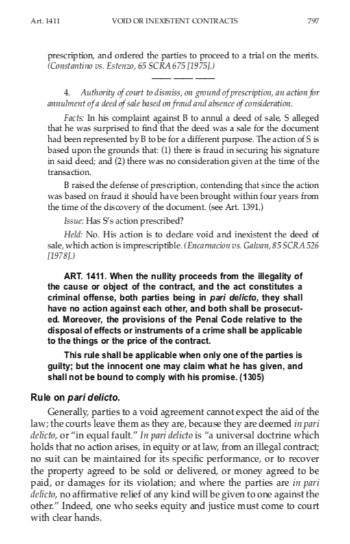 his complaint against B to annul a deed of sale, S alleged