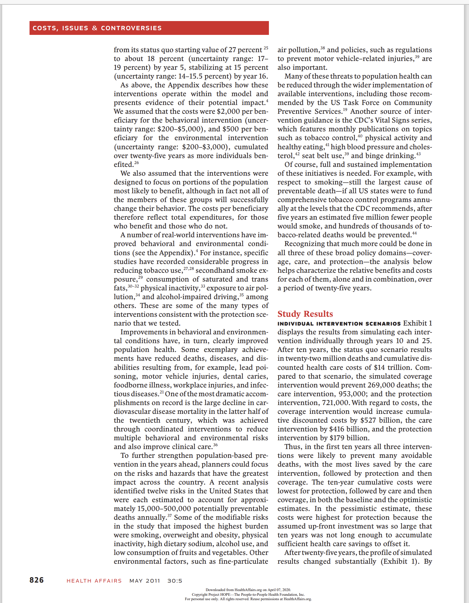 used a dynamic simulation model of the US health system to test
