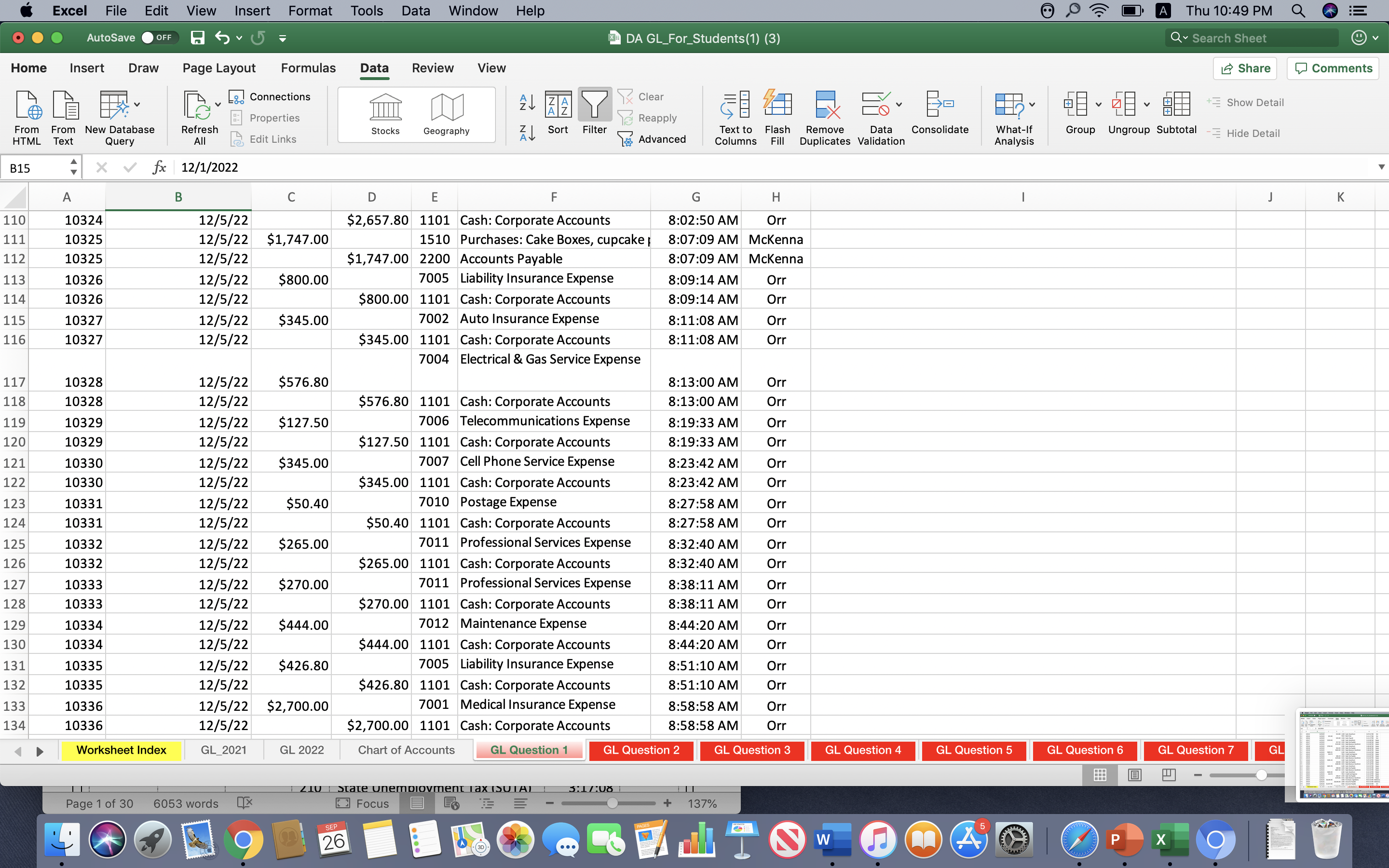 questions do you have? Are there any additional audit procedures you think