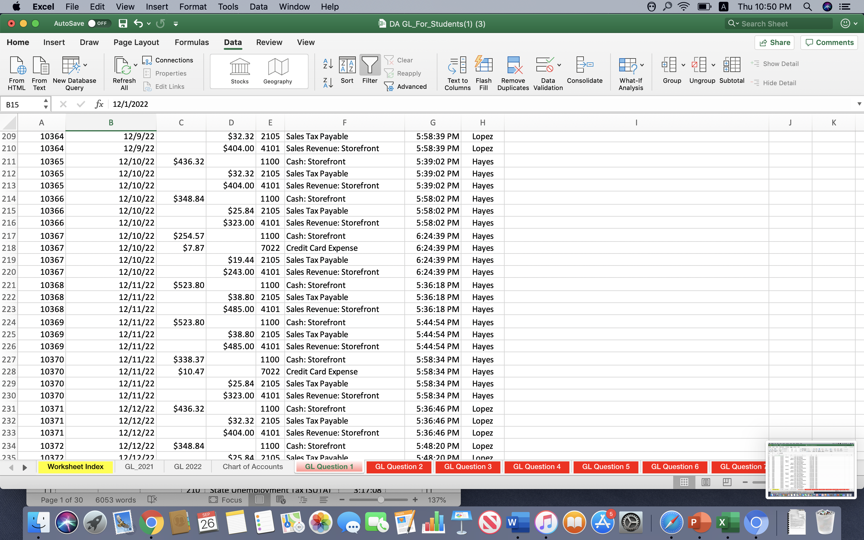 be answered several ways. The easiest is by sorting (by time), but