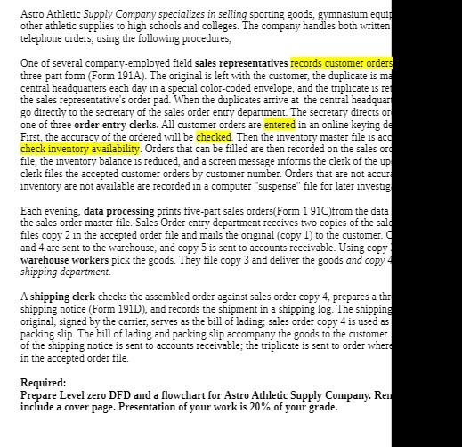 Astro Athletic Supply Company specializes in selling sporting goods, gmnasium other athletic