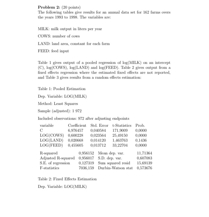 + 861-1 3. X, = 0.3X,-1 + , for t To.Problem 3: