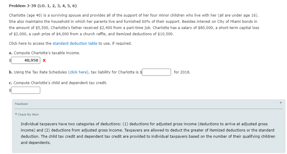 Problem 3-39 (LO. 1, 2, 3, 4, 5, 6) Charlotte (age 40)