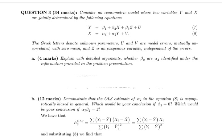 IV estimate in c. Recall that the 2SLS estimate is the OLS